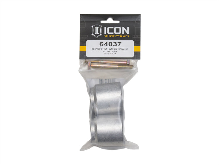 ICON 2005-2026 Ford F-250/F-350 Super Duty 4WD, Front, 2" Bump Stop Spacer Kit