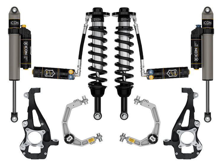 ICON 2021-2025 Ford F-150 4WD, 3.5-4.5" Lift, Stage 4 Suspension System, Billet, CDXS