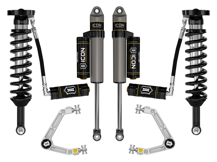 ICON 2023-2026 GMC Canyon AT4, Denali, & Elevation/Chevrolet Colorado Trail Boss, 1.75-2.5" Lift, Stage 4 Suspension System, Billet