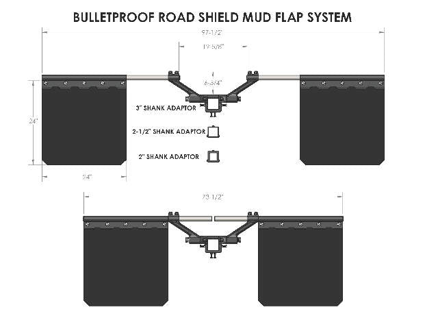 BulletProof Road Shield Mud Flap System