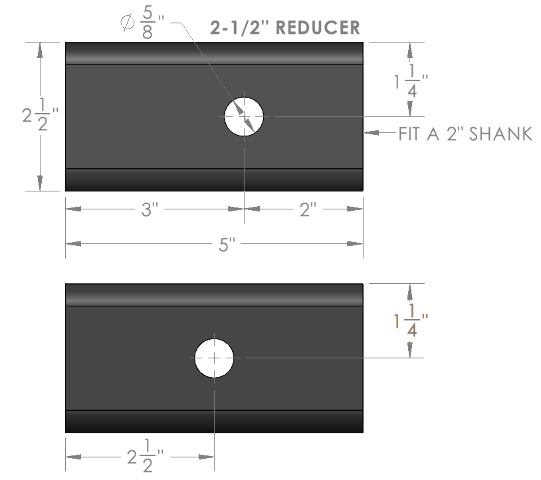 BulletProof Hitches 2.5" to 2" Reducer Sleeve
