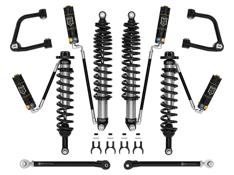 ICON 2021-2026 Ford Bronco, Sasquatch, 2-3" Lift, Stage 6 Suspension System, CDXS, Tubular, Heavy Rate Rear Springs