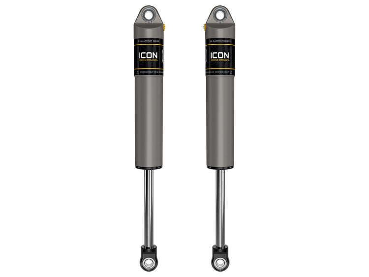 ICON 1999-2025 Ford F-250/F-350/F-450 Super Duty, 0-3” Lift, Rear, V.S. 2.5 Aluminum Series Shocks, Internal Reservoir, Pair