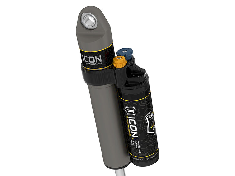ICON 2009-2025 Ford F-150/2004-2008 Ford F-150 4WD, 0-1" Lift, Rear, V.S. 2.5 Aluminum Series Shock Absorbers, Piggyback Reservoir w/ CDXS, Pair