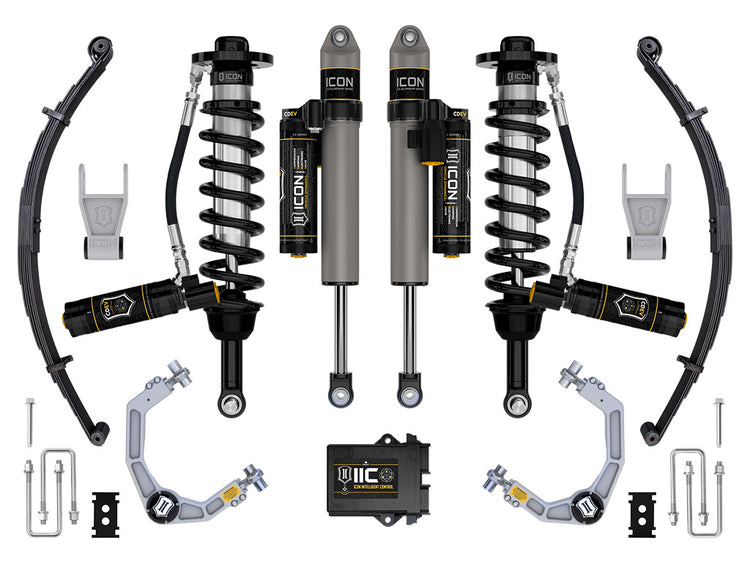 ICON 2021-2025 Ford F-150 Tremor, 2.5-3" Lift, Stage 5 Suspension System, Billet, w/ Leaf Packs