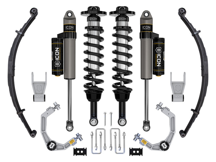 ICON 2021-2025 Ford F-150 Tremor, 2.5-3" Lift, Stage 2 Suspension System, Billet, w/ Leaf Packs