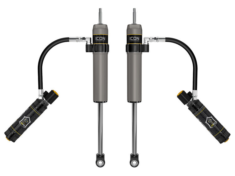 ICON 2023-2026 Ford F-250/F-350 Super Duty 4WD, 4.5” Lift, Front, V.S. 2.5 Aluminum Series Shocks, Remote Reservoir w/ CDEV, Pair