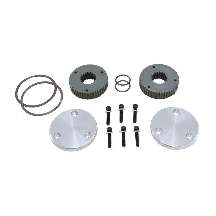 Yukon Hardcore Drive Flange Kit Dana 44 19-Spl Outer Stubs, Non-Engraved Caps