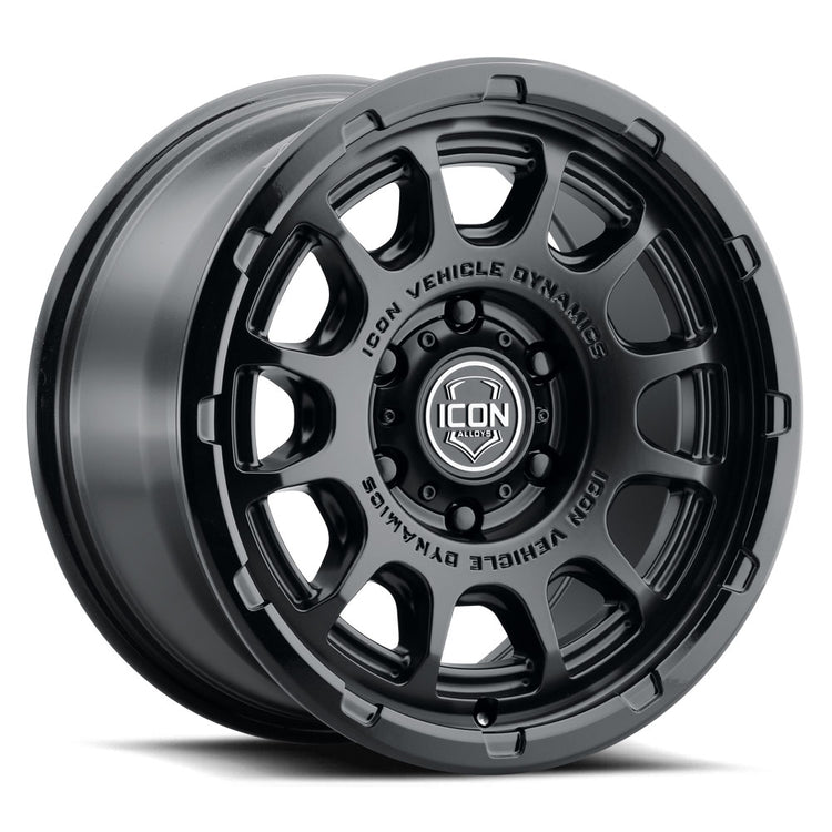 ICON Alloys Rancho, Double Black, 17 x 8.5 / 6 x 135, 6mm Offset, 5" Backspace