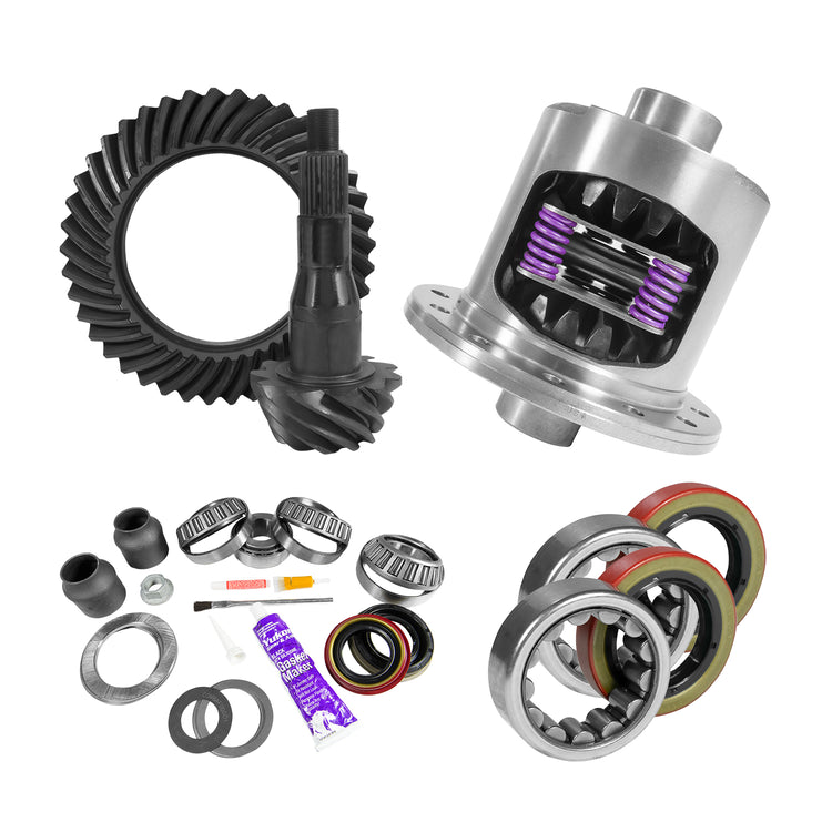 9.75" Ford 4.11 Rear Ring & Pinion, Install Kit, 34spl Posi, Axle Bearings