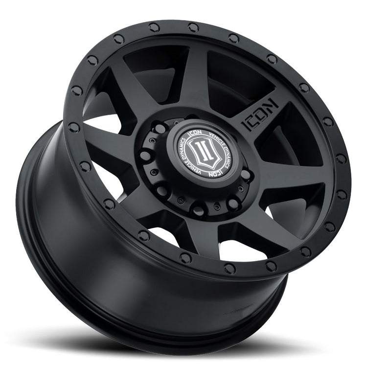 ICON Alloys Rebound HD, Double Black, 18 x 9 / 8 x 170, 6mm Offset, 5.25" Backspace