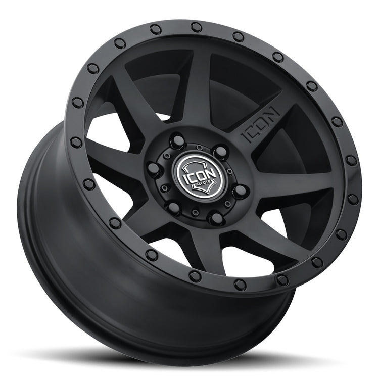 ICON Alloys Rebound, Double Black, 20 x 9 / 5 x 5, -12mm Offset, 4.5" BS