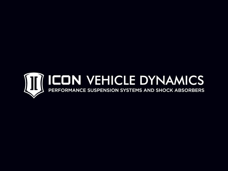 ICON Vehicle Dynamics Tagline Vinyl Decal, White, 25” Wide