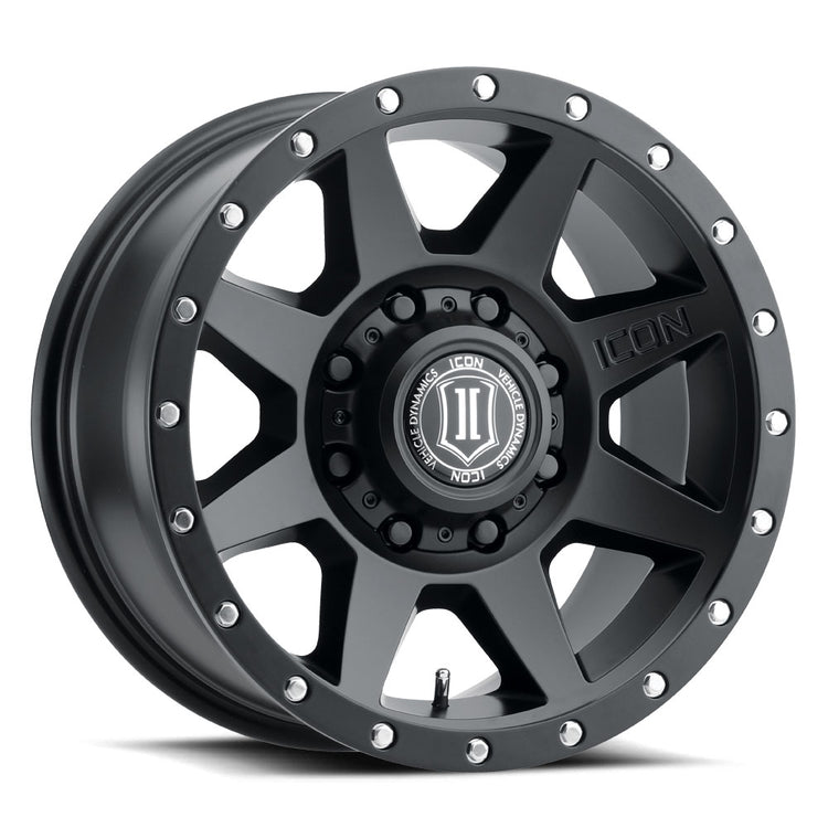 ICON Alloys Rebound HD, Satin Black, 18 x 9 / 8 x 170, 6mm Offset, 5.25" Backspace