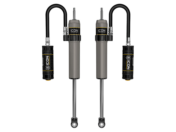 ICON 1996-2002 Toyota 4Runner, 0-2" Lift, Rear, V.S. 2.5 Aluminum Series Shock Absorbers, Remote Reservoir, Pair