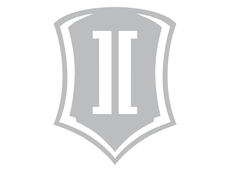 ICON Vehicle Dynamics Shield Logo Sticker, Silver, 15” Tall