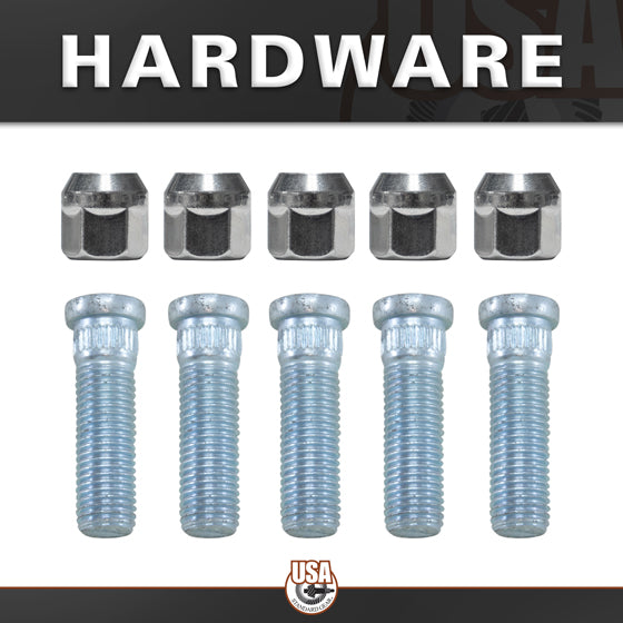 Rear Axle Kit Fits GM 7.625" Diff 28 Spline 5 Lug 2D/DIS" Long