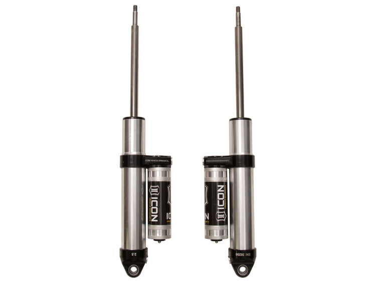ICON 2014-2026 Ram 2500, 0" Lift Coil/3" Lift Air Ride, Rear, V.S. 2.5 Aluminum Series Shock Absorbers, Piggyback Reservoir, Pair