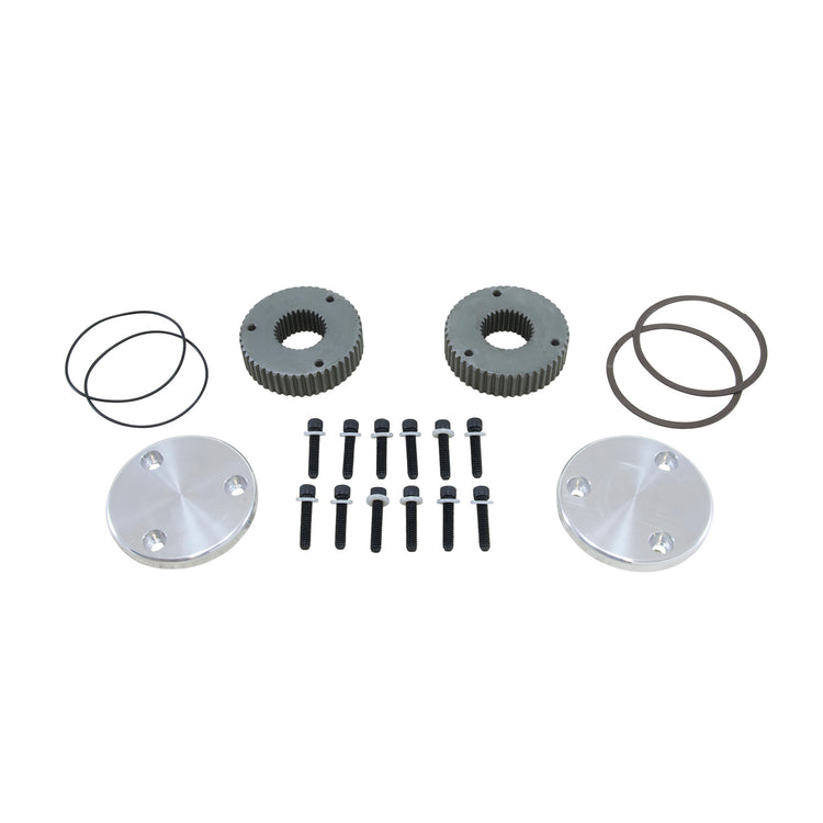 Yukon Hardcore Drive Flange Kit Dana 60 30-Spl Outer Stubs, Non-Engraved Caps
