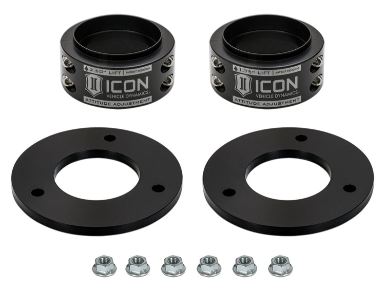 ICON Alloys 2021-2025 Ford F-150 Raptor, .5-2.5" Lift, Front, Attitude Adjustment Collar Leveling Kit