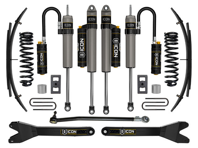 ICON 2023-2025 Ford F-250/F-350 Super Duty 4WD, Gas, 2.5" Lift, Stage 4 Suspension System w/ Radius Arms and Expansion Packs