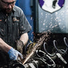 Getting a cross pin shaft to clear a thick gear