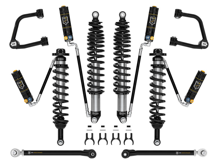 ICON 2021-2026 Ford Bronco, Non-Sasquatch, 3-4" Lift, Stage 6 Suspension System, CDXS, Tubular