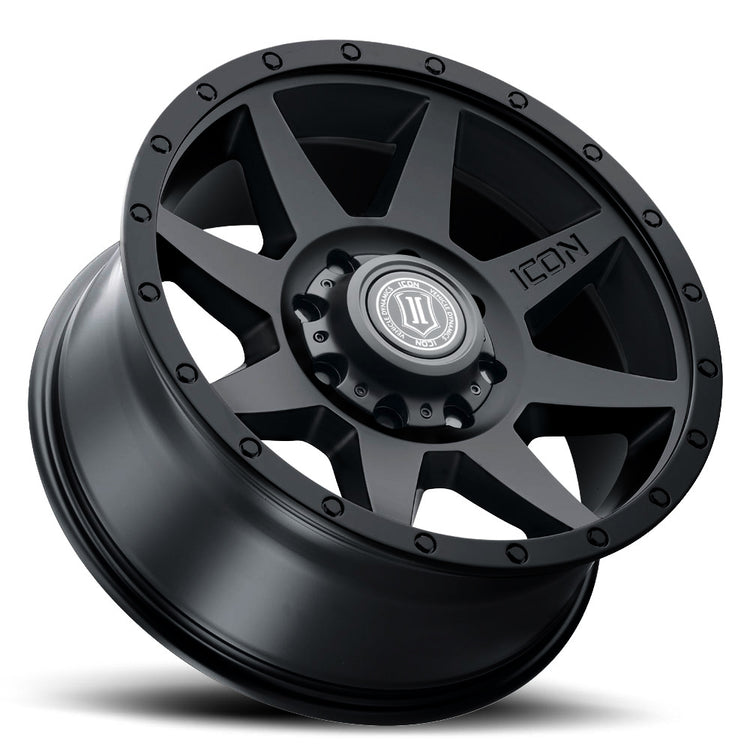 ICON Alloys Rebound, Double Black, 20 x 9 / 8 x 170, 6mm Offset, 5.25" Backspace