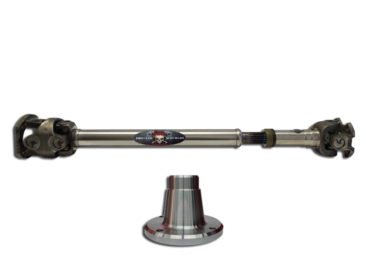 Adams Driveshaft Oem Flange Style Jk Front 1350 Cv Driveshaft [Extreme Duty Series] Solid U-Joint
