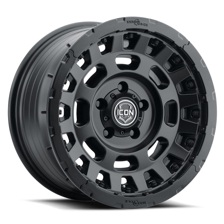 ICON Alloys Hammer Pro, Satin Black, 17 x 8.5 / 5 x 5, -6mm Offset, 4.5" BS