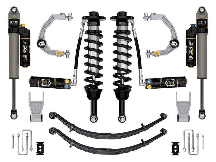 ICON 2021-2025 Ford F-150 Tremor, 2.5-3" Lift, Stage 4 Suspension System, Billet, CDXS, w/ Leaf Packs