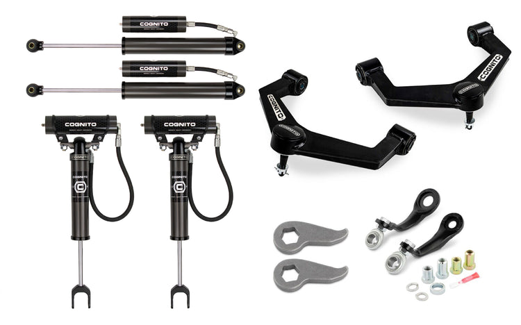 Cognito 3-Inch Premier Leveling Kit with Cognito 2.0 Remote Reservoir Shocks for 20-26 Silverado/Sierra 2500/3500 2WD/4WD