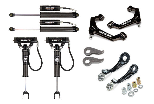 Cognito 3-Inch Premier Leveling Kit with Cognito 2.0 Remote Reservoir Shocks for 11-19 Silverado/Sierra 2500/3500 2WD/4WD