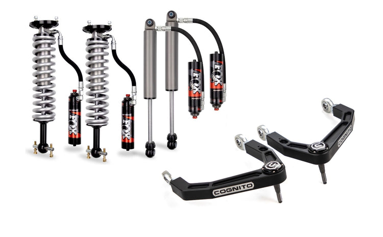 Cognito   3-Inch Elite Billet UCA Leveling Kit with Fox 2.5 Elite Performance Series   Shocks for 19-25 Silverado/Sierra 1500 2WD/4WD