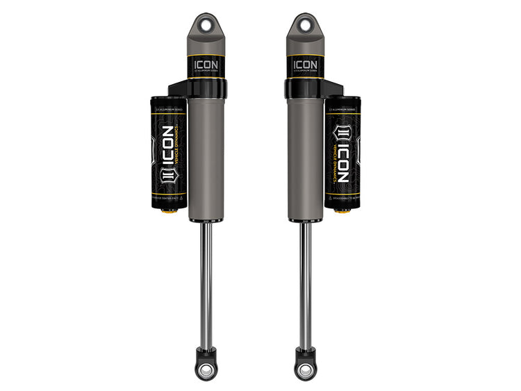 ICON 2009-2025 Ford F-150/2004-2008 Ford F-150 4WD, 0-1" Lift, Rear, V.S. 2.5 Aluminum Series Shock Absorbers, Piggyback Reservoir, Pair