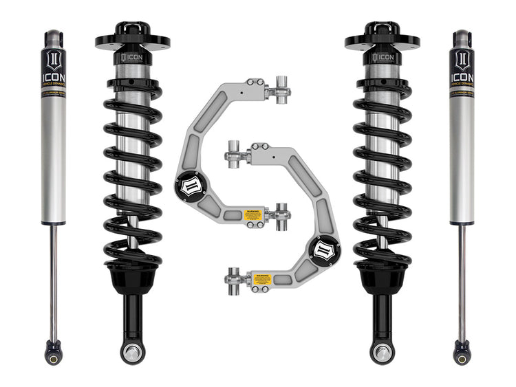 ICON 2021-2025 Ford F-150 4WD, 2.75-3.5" Lift, Stage 1 Suspension System, Billet