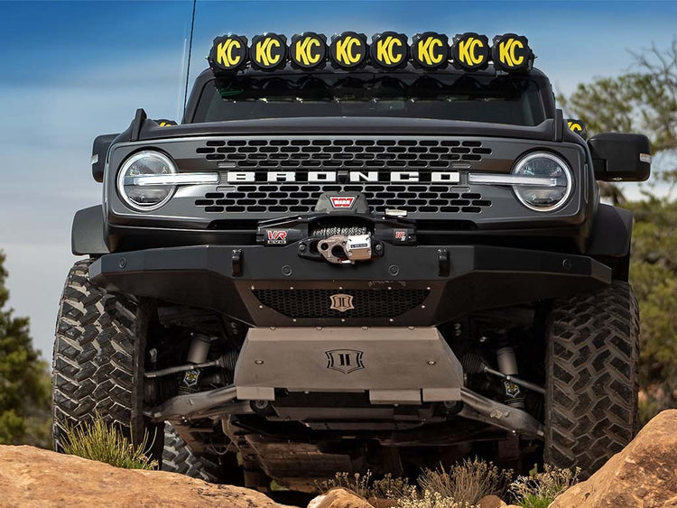 ICON 2021-2023 Ford Bronco, HOSS 2.0 Pkg, 0-2" Lift, Stage 2 Suspension System, Billet