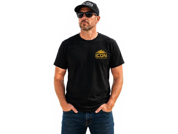 ICON Mountain View Logo T-Shirt, Black, Large