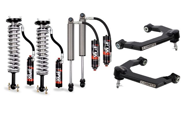 Cognito 1-Inch Elite Ball Joint Leveling Kit with Fox 2.5 Elite Performance Series Shocks for 2019-2025 Chevy Trail Boss/ZR2 & GMC AT4/AT4X 1500 2WD/4WD