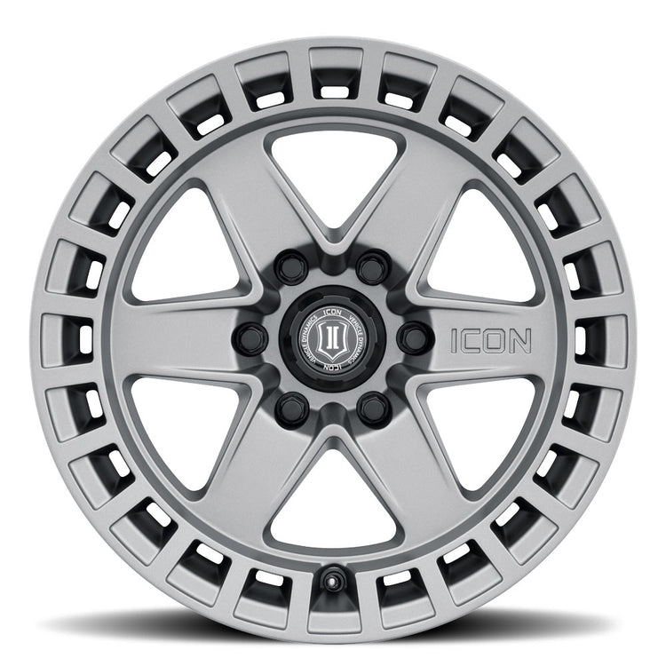 ICON Alloys Raider, Titanium, 17 x 8.5 / 6 x 120, 0mm Offset, 4.75" BS