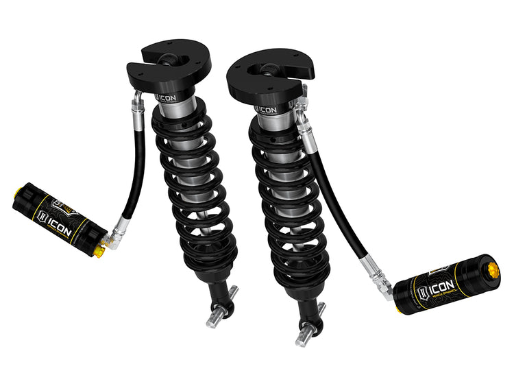 ICON 2019-2026 Chevrolet Silverado1500/GMC Sierra 1500, 1.5-3.5” Lift, Front, V.S. 2.5 Series Coilover Kit, Extended Travel, Remote Reservoir w/ CDCV, Pair