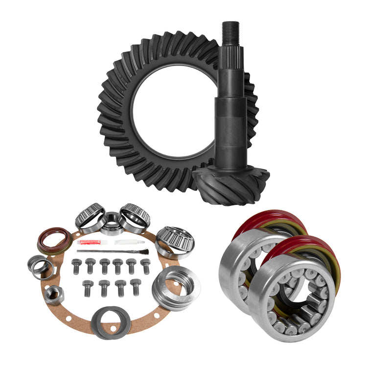 8.6" GM 3.73 Rear Ring & Pinion, Install Kit, Axle Bearings & Seal