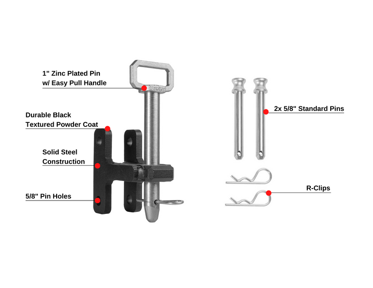 BulletProof Heavy Duty Single Tang Clevis with 1" Pin