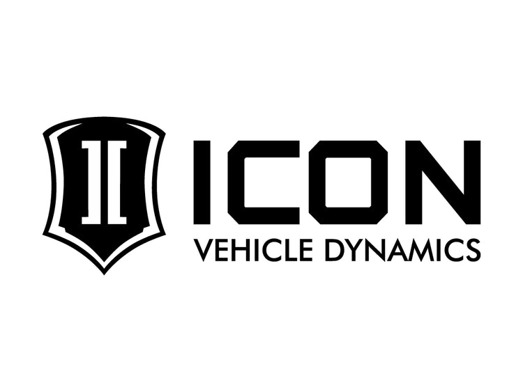 ICON Vehicle Dynamics Standard Logo Sticker, Black, 12” Wide