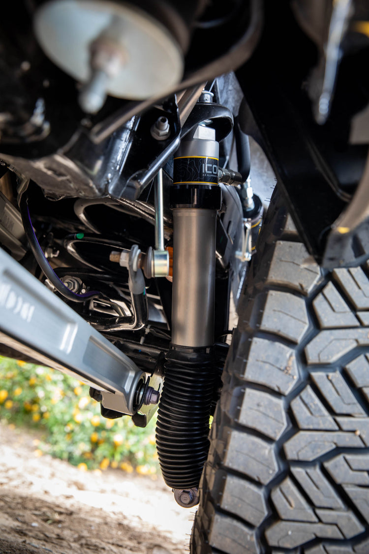 ICON 2024-2025 Toyota Tacoma, 0-1” Lift, Rear, V.S. 2.5 Aluminum Series Shock Absorbers, Remote Reservoir w/ CDEV, Pair
