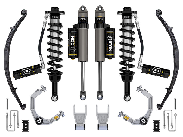ICON 2021-2025 Ford F-150 Tremor, 2.5-3" Lift, Stage 3 Suspension System, Billet, w/ Leaf Packs