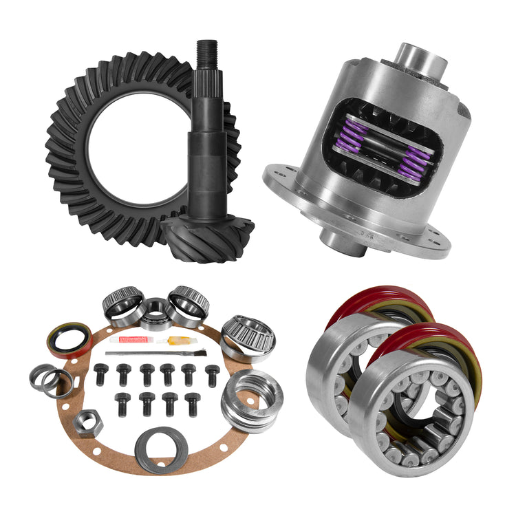 8.5" GM 3.42 Rear Ring & Pinion, Install Kit, 30spl Posi, Axle Bearings & Seals