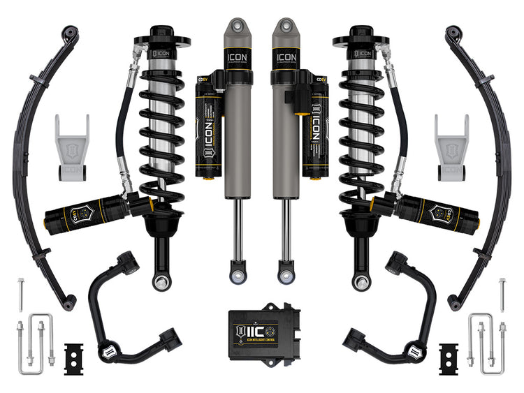 ICON 2021-2025 Ford F-150 Tremor, 2.5-3" Lift, Stage 5 Suspension System, Tubular, w/ Leaf Packs