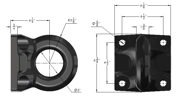 Bulletproof Flat Plate Loop (Lunette Ring) Attachment
