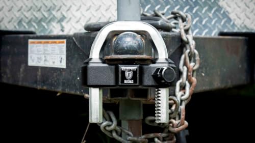 BulletProof Hitches - Extreme Duty Trailer Coupler Lock - Universal Trailer Lock with 1" Solid Steel Bar - Fits 1-7/8", 2" and 2-5/16" Couplers - Heat-Treated & Pick-Resistant